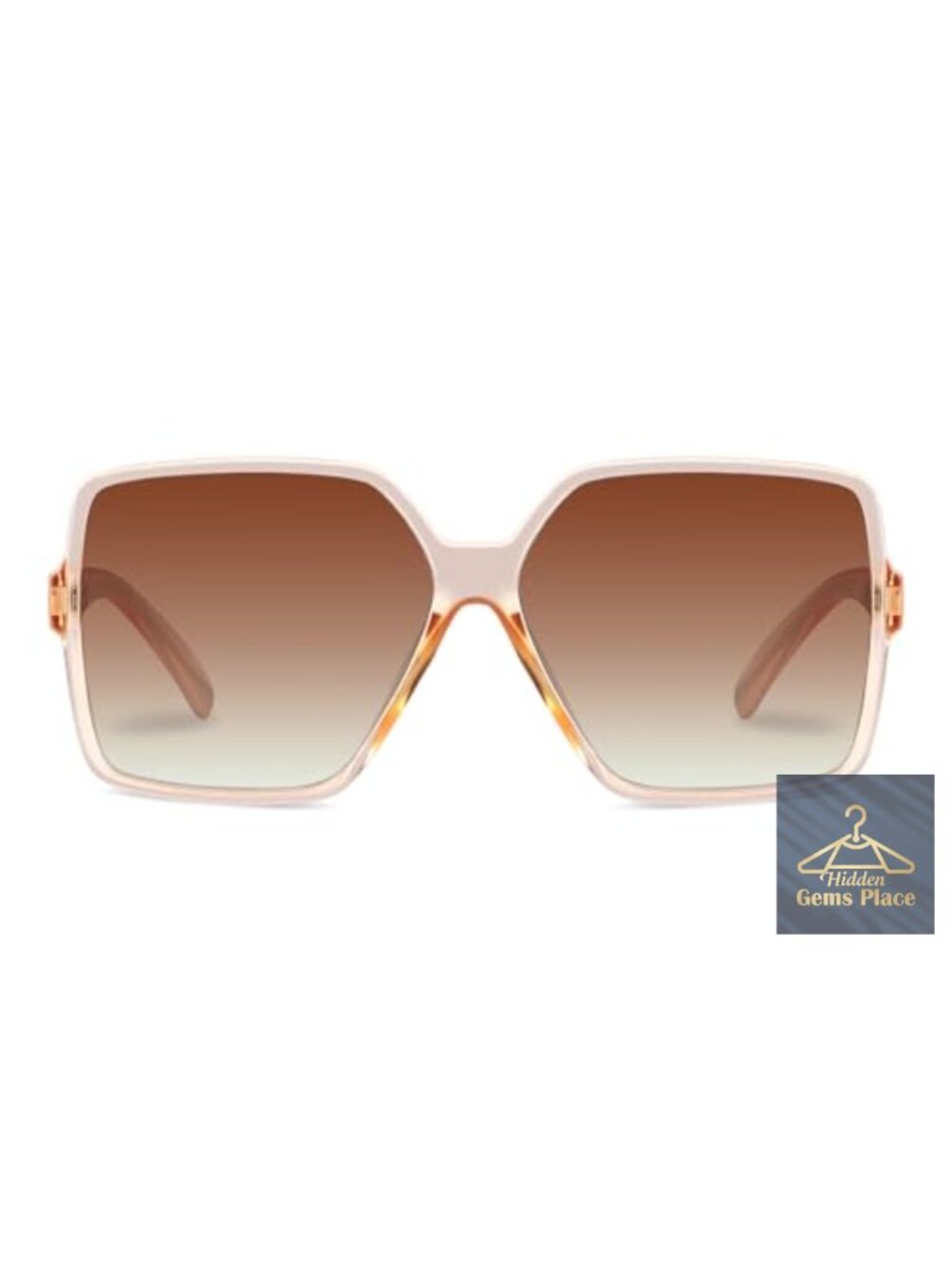 Oversized Square Sunglasses UV400 Protection Polycarbonate